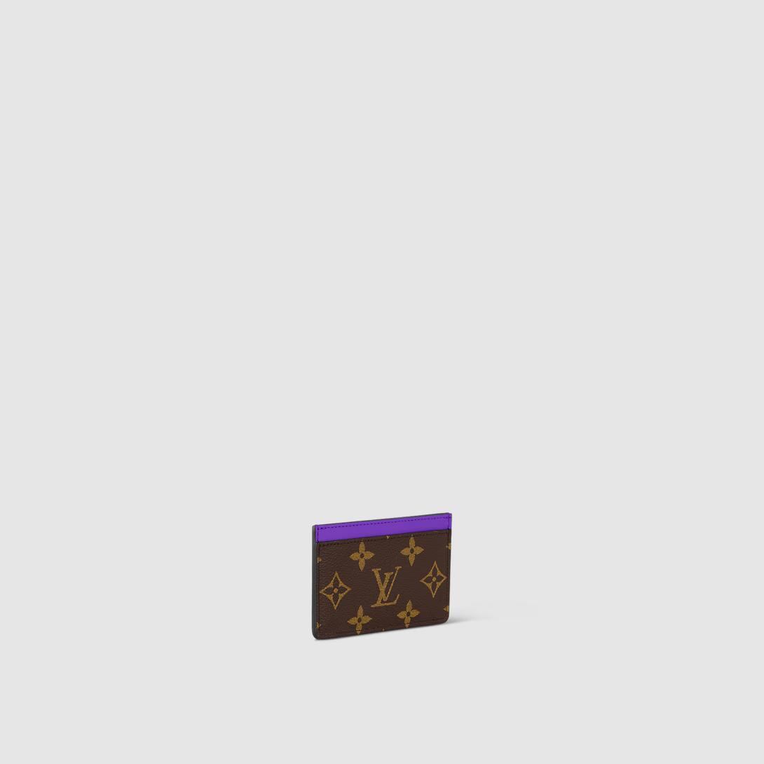 Ví Louis Vuitton Porte Cartes Simple Pm Monogram Macassar Nữ Tím